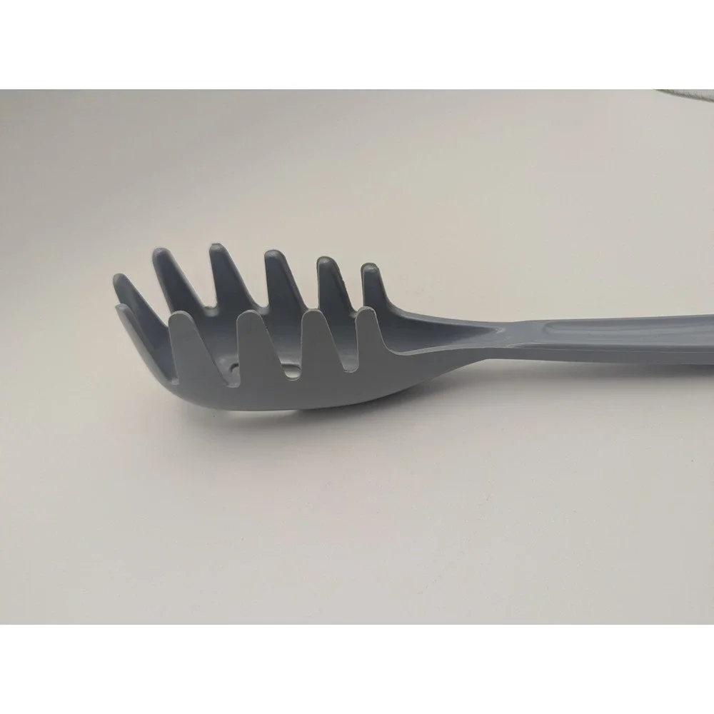 Vintage Gray Nylon Plastic Spaghetti Slotted Server Spoon‎ Pasta Utensil Kitchen